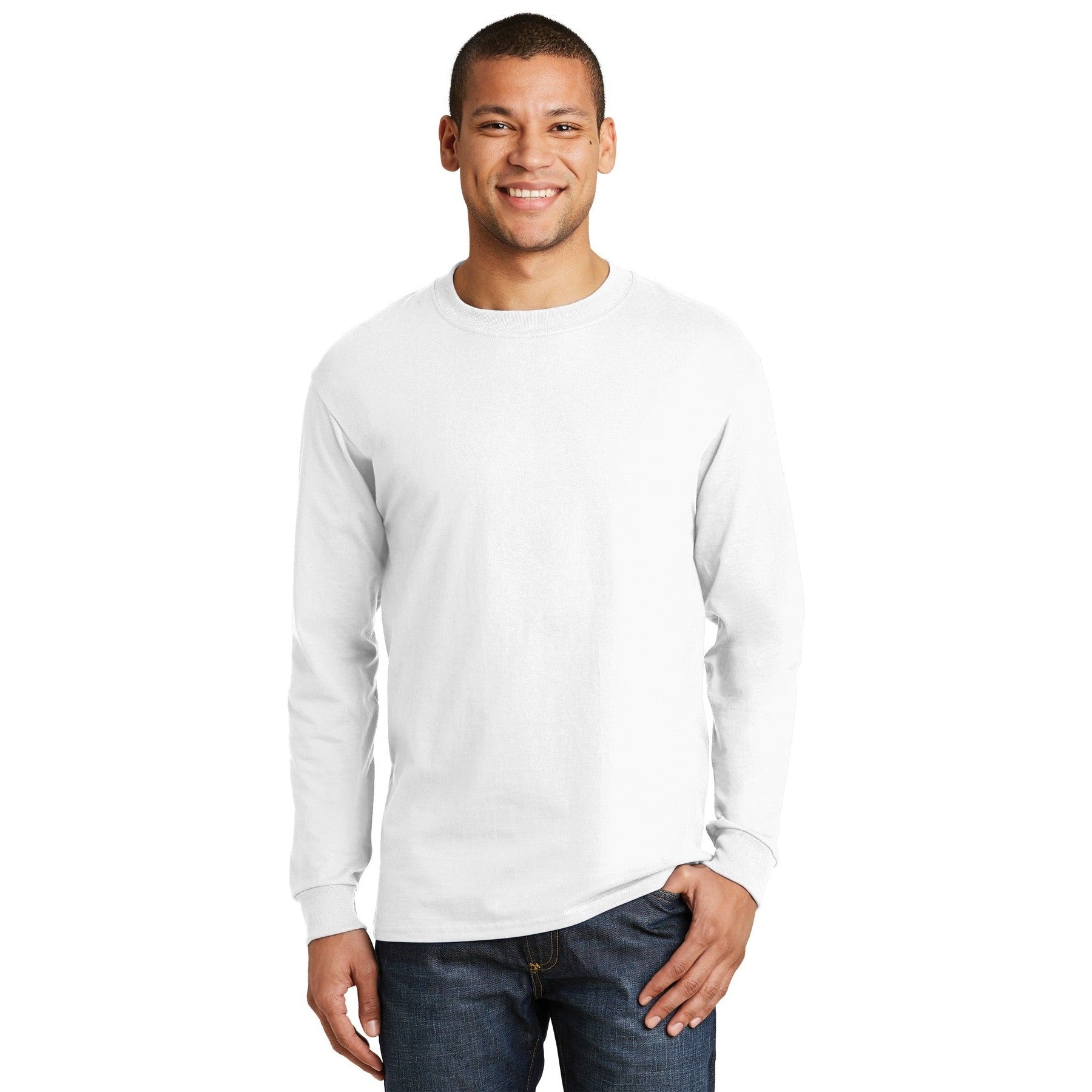Hanes-Hanes® Beefy-T® - 100% Cotton Long Sleeve T-Shirt. 5186-MedTech-10